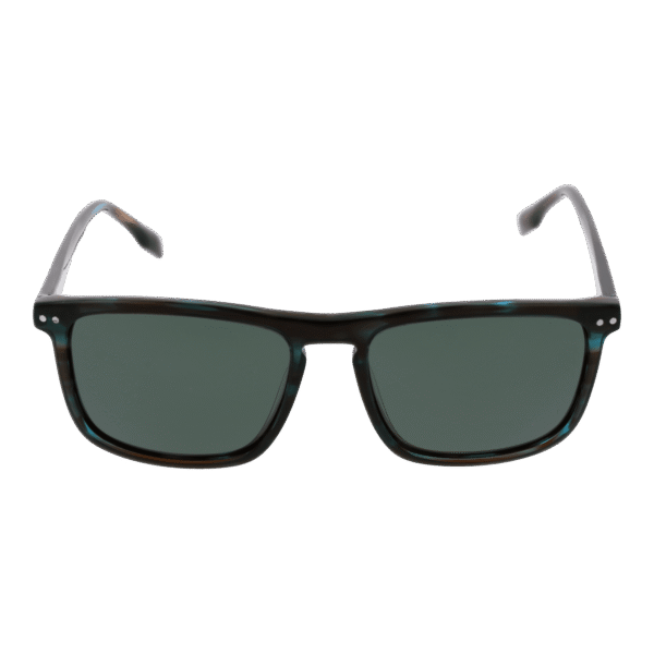 Bulget Sonnenbrille BG9185M 56E01P – Frontansicht mit Azetat Rahmen und Grün Gläsern