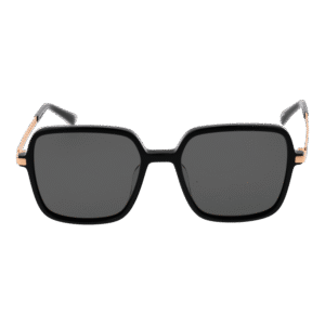 Bulget Sonnenbrille BG9204 57A01 – Frontansicht mit Azetat Rahmen und Schwarz Gläsern