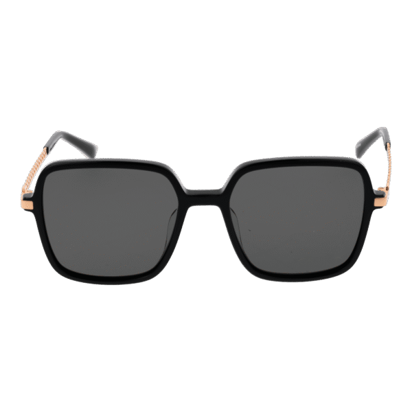 Bulget Sonnenbrille BG9204 57A01 – Frontansicht mit Azetat Rahmen und Schwarz Gläsern