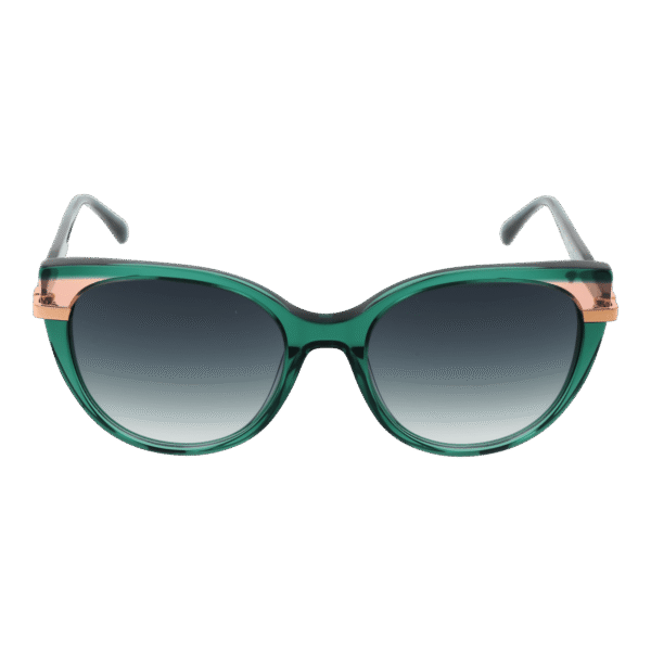 Bulget Sonnenbrille BG9210 55P03 – Frontansicht mit Azetat Rahmen und Grün Gläsern