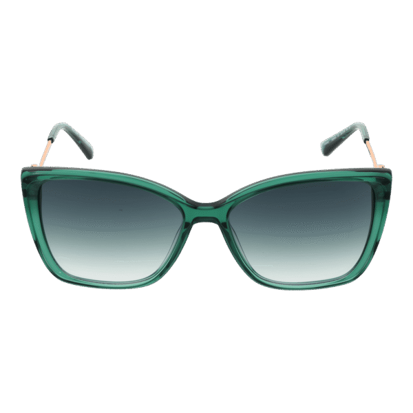 Bulget Sonnenbrille BG9220 56T01 – Frontansicht mit Azetat Rahmen und Grün Gläsern