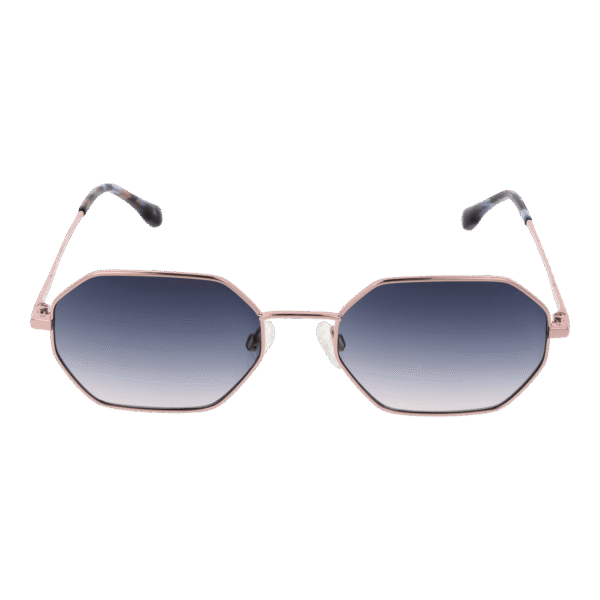 Bulget Sonnenbrille BGY3003 5505A – Frontansicht mit Metall Rahmen und Blau Gläsern