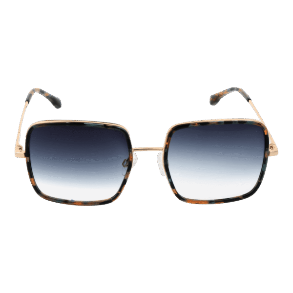 Bulget Sonnenbrille BGY3006 54G21 – Frontansicht mit Metall Rahmen und Blau Gläsern