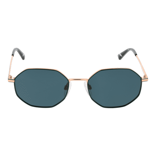 Bulget Sonnenbrille BGY3008 5212AP – Frontansicht mit Metall Rahmen und Türkis Gläsern