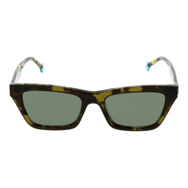 Bulget Sonnenbrille BGY9004 50G21P – Frontansicht mit Azetat Rahmen und Grün Gläsern