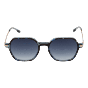 Bulget Sonnenbrille BGY9006 51H02 – Frontansicht mit Azetat Rahmen und Blau Gläsern