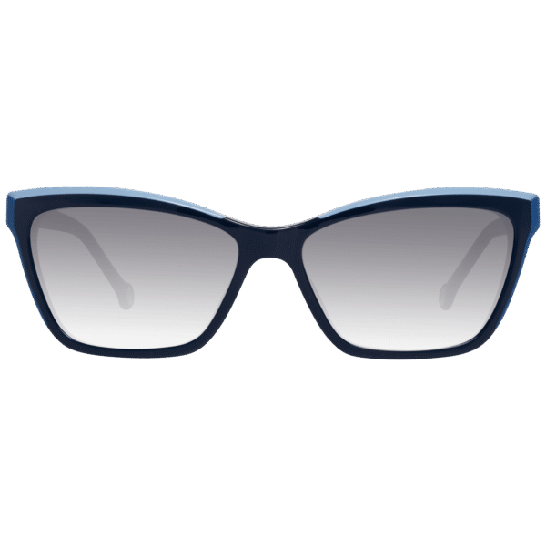 Carolina Herrera Sonnenbrille SHE870 56991 – Frontansicht mit Kunststoff Rahmen und Grau Gläsern