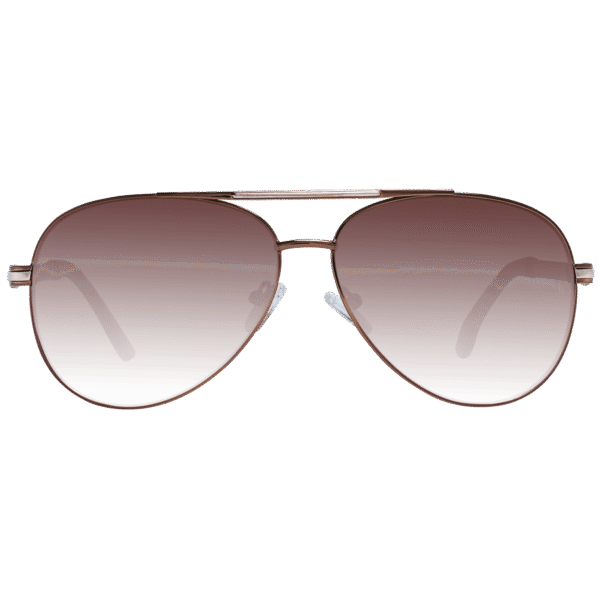 Guess Sonnenbrille GF0173 6148F – Frontansicht mit Metall Rahmen und Braun Gläsern