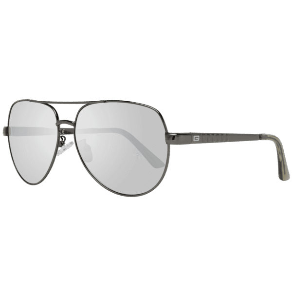 Guess Pilotenbrille Sonnenbrille GF0215 6008C in Gunmetal – 45° Seitenansicht