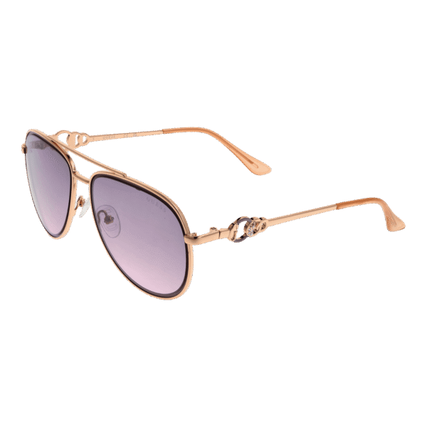 Guess Pilotenbrille Sonnenbrille GF0344 5628U in Rosé Gold – 45° Seitenansicht