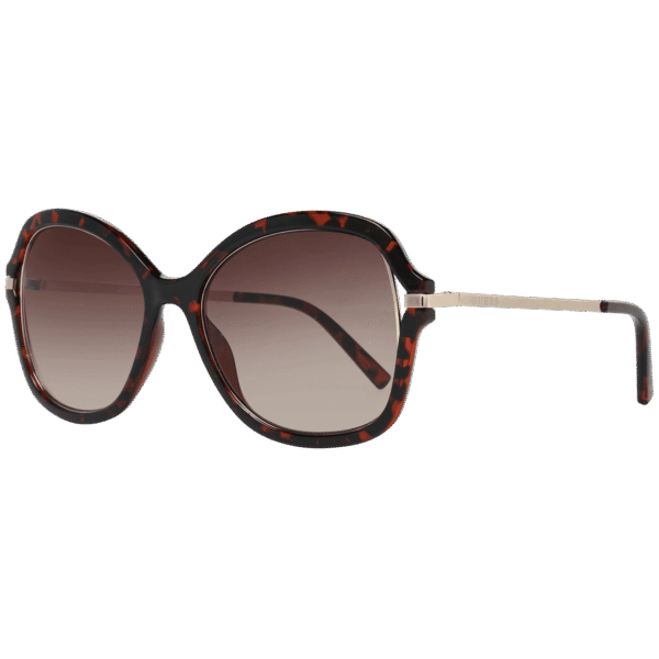 Guess Schmetterling Sonnenbrille GF0352 5452F in Braun – 45° Seitenansicht