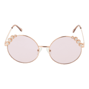 Guess Sonnenbrille GF0355 5828T – Frontansicht mit Metall Rahmen und Rosa Gläsern