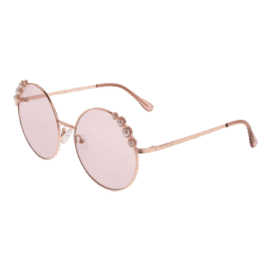 Guess Rund Sonnenbrille GF0355 5828T in Rosé Gold – 45° Seitenansicht