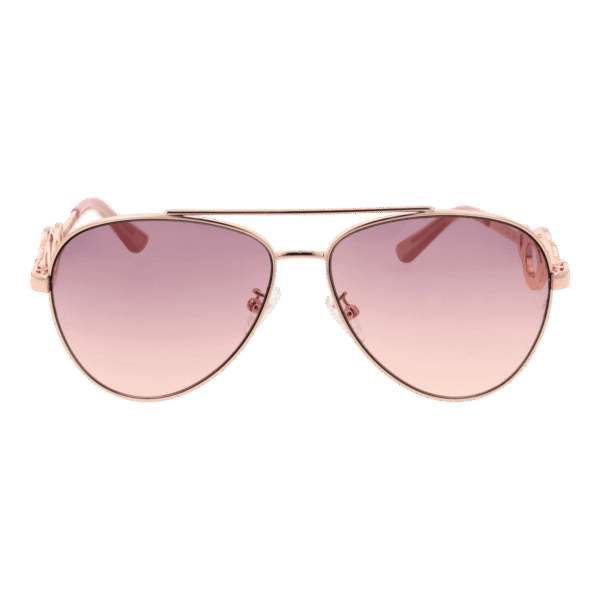 Guess Sonnenbrille GF0365 5928Z – Frontansicht mit Metall Rahmen und Pink Gläsern