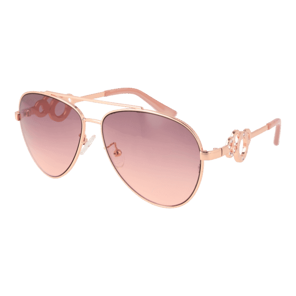 Guess Pilotenbrille Sonnenbrille GF0365 5928Z in Rosé Gold – 45° Seitenansicht