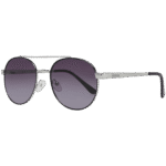 Guess Oval Sonnenbrille GF0367 5310B in Silber – 45° Seitenansicht