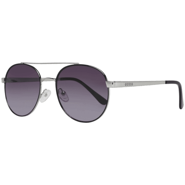 Guess Sonnenbrille GF0367 5310B – 45° Seitenansicht Guess Oval Sonnenbrille GF0367 5310B in Silber – 45° Seitenansicht
