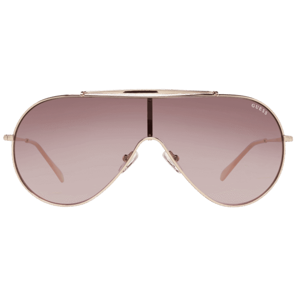 Guess Sonnenbrille GF0370 0032T – Frontansicht mit Metall Rahmen und Braun Gläsern