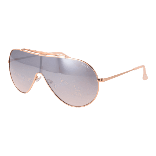 Guess Sonnenbrille GF0370 13428U – 45° Seitenansicht Guess Monoscheibe Sonnenbrille GF0370 13428U in Rosé Gold – 45° Seitenansicht