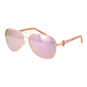 Guess Pilotenbrille Sonnenbrille GF6085 6228U in Rosé Gold – 45° Seitenansicht