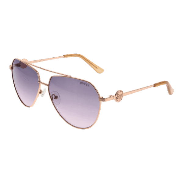 Guess Pilotenbrille Sonnenbrille GF6140 6228T in Rosé Gold – 45° Seitenansicht