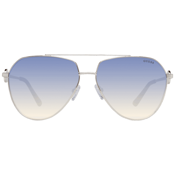 Guess Sonnenbrille GF6140 6232W – Frontansicht mit Metall Rahmen und Blau Gläsern