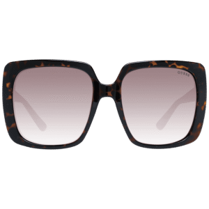 Guess Sonnenbrille GF6142 5752F – Frontansicht mit Kunststoff Rahmen und Braun Gläsern
