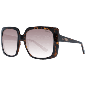 Guess Rechteck Sonnenbrille GF6142 5752F in Schwarz – 45° Seitenansicht