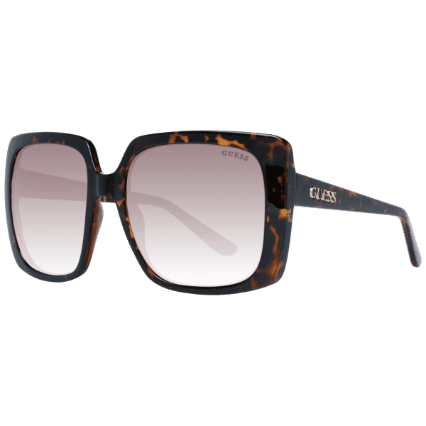 Guess Rechteck Sonnenbrille GF6142 5752F in Schwarz – 45° Seitenansicht