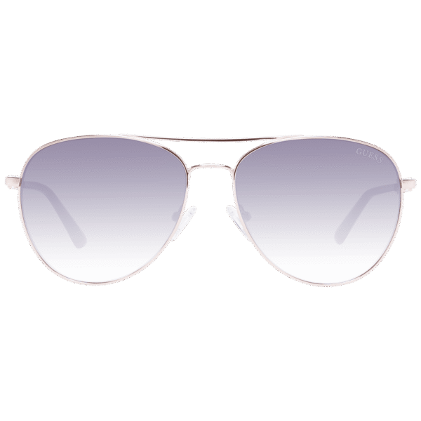Guess Sonnenbrille GF6143 5928B – Frontansicht mit Metall Rahmen und Grau Gläsern