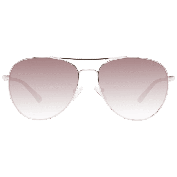 Guess Sonnenbrille GF6143 5932F – Frontansicht mit Metall Rahmen und Braun Gläsern