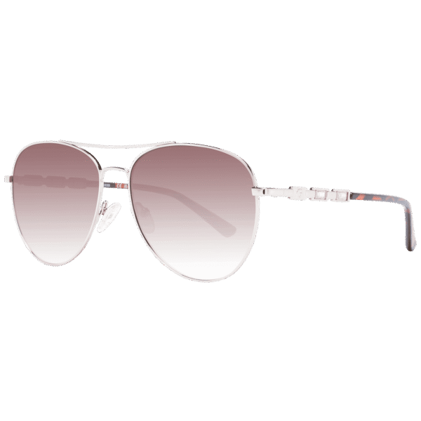 Guess Sonnenbrille GF6143 5932F – 45° Seitenansicht Guess Pilotenbrille Sonnenbrille GF6143 5932F in Silber – 45° Seitenansicht