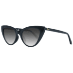 Guess Katzenaugen Sonnenbrille GF6147 5201B in Schwarz – 45° Seitenansicht