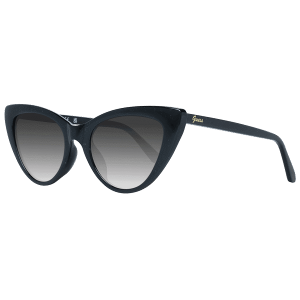 Guess Katzenaugen Sonnenbrille GF6147 5201B in Schwarz – 45° Seitenansicht