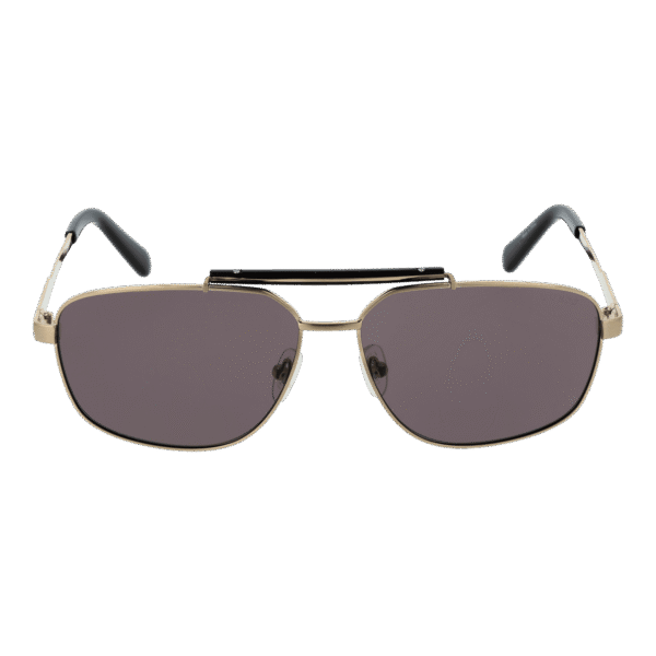 Guess Sonnenbrille GU00054 6133A – Frontansicht mit Metall Rahmen und Braun Gläsern