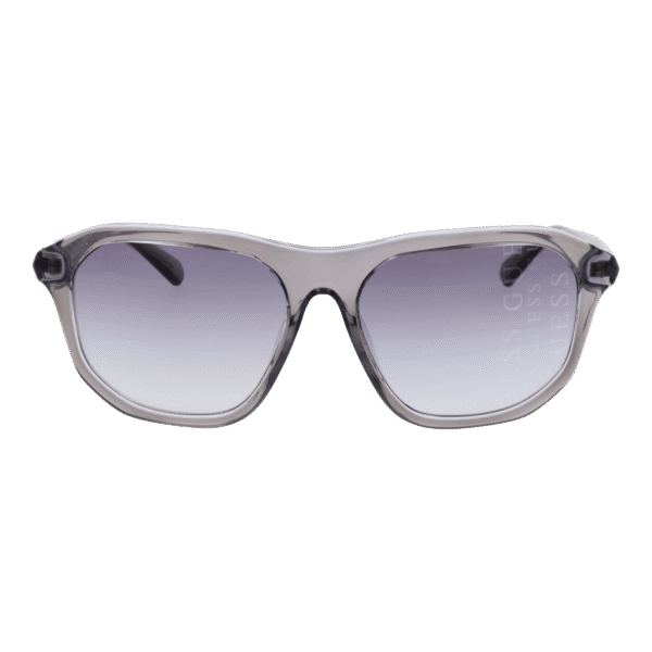 Guess Sonnenbrille GU00057 6020B – Frontansicht mit Kunststoff Rahmen und Grau Gläsern