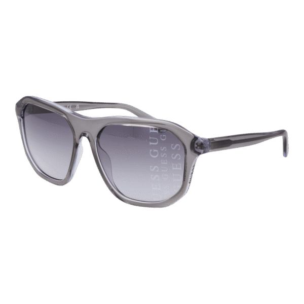 Guess Quadrat Sonnenbrille GU00057 6020B in Grau – 45° Seitenansicht