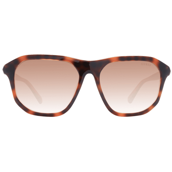 Guess Sonnenbrille GU00057 6052F – Frontansicht mit Kunststoff Rahmen und Braun Gläsern