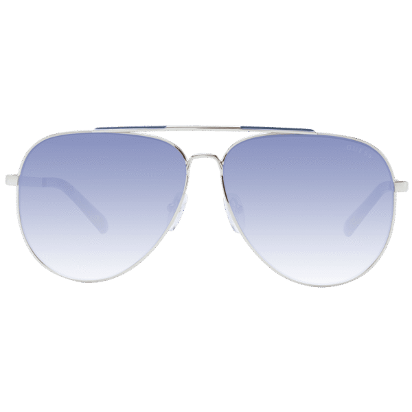 Guess Sonnenbrille GU00059 6232W – Frontansicht mit Metall Rahmen und Blau Gläsern