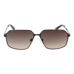 Guess Sonnenbrille GU00071 5808F – Frontansicht mit Metall Rahmen und Braun Gläsern