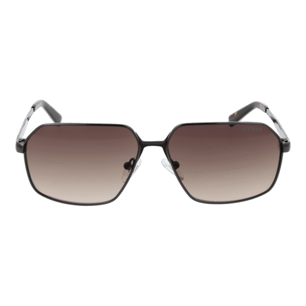 Guess Sonnenbrille GU00071 5808F – Frontansicht mit Metall Rahmen und Braun Gläsern