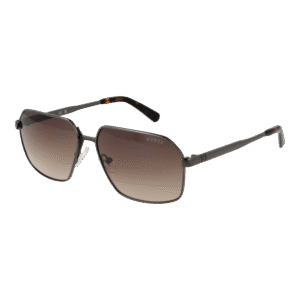 Guess Rechteck Sonnenbrille GU00071 5808F in Gunmetal – 45° Seitenansicht
