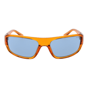Guess Sonnenbrille GU00080 6244V – Frontansicht mit Kunststoff Rahmen und Blau Gläsern