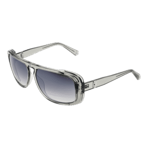 Guess Rechteck Sonnenbrille GU00082 6220C in Grau – 45° Seitenansicht