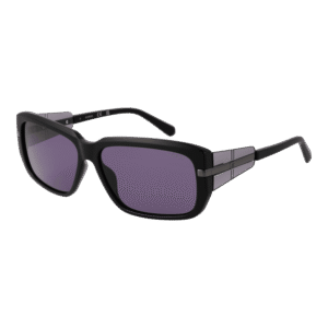 Guess Rechteck Sonnenbrille GU00090 6002Y in Schwarz – 45° Seitenansicht