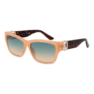 Guess Rechteck Sonnenbrille GU00105 5657P in Beige – 45° Seitenansicht