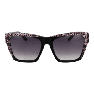 Guess Sonnenbrille GU00113 5505B – Frontansicht mit Azetat Rahmen und Grau Gläsern