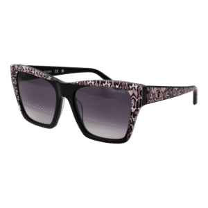 Guess Quadrat Sonnenbrille GU00113 5505B in Schwarz – 45° Seitenansicht