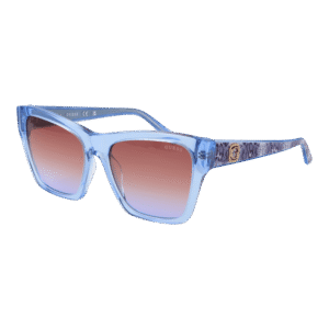 Guess Quadrat Sonnenbrille GU00113 5584F in Blau – 45° Seitenansicht