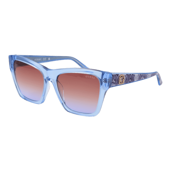 Guess Quadrat Sonnenbrille GU00113 5584F in Blau – 45° Seitenansicht